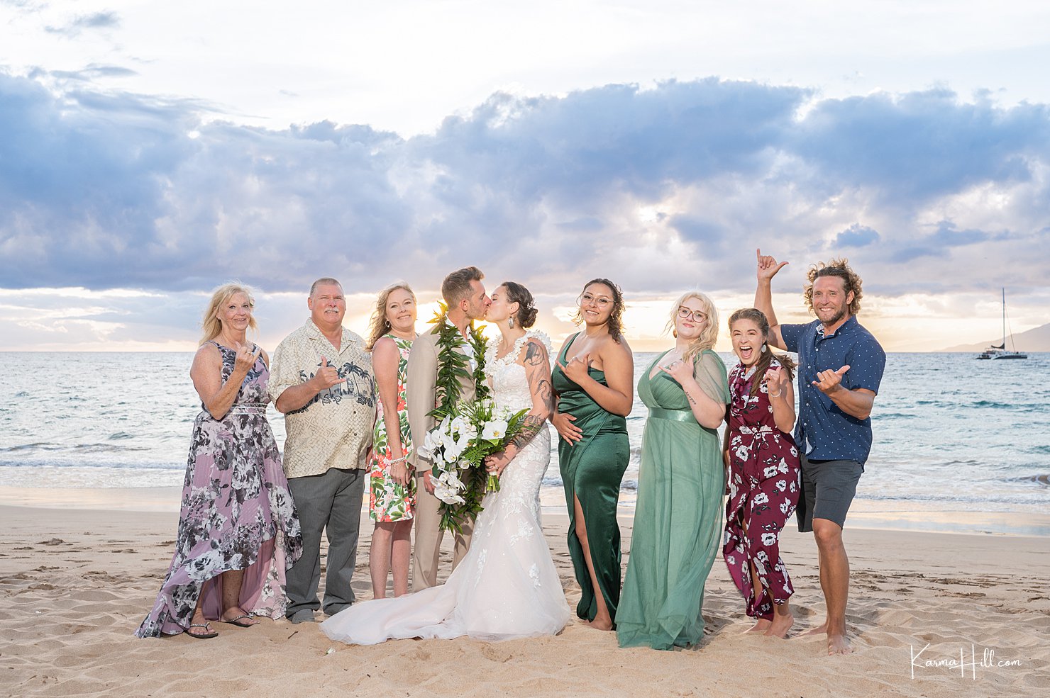 guests at a Maui Destination Wedding
