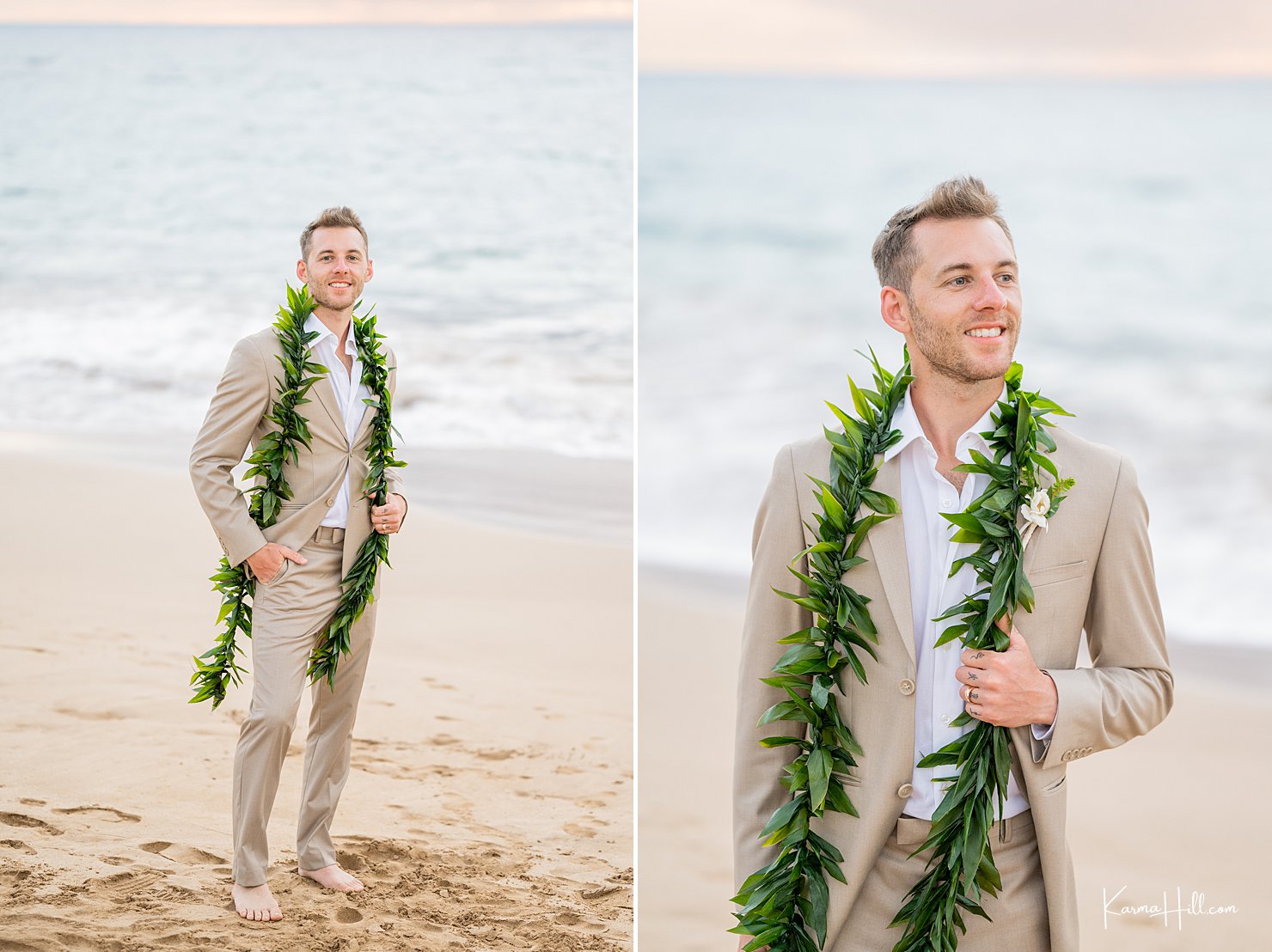 Maui Destination Wedding groom