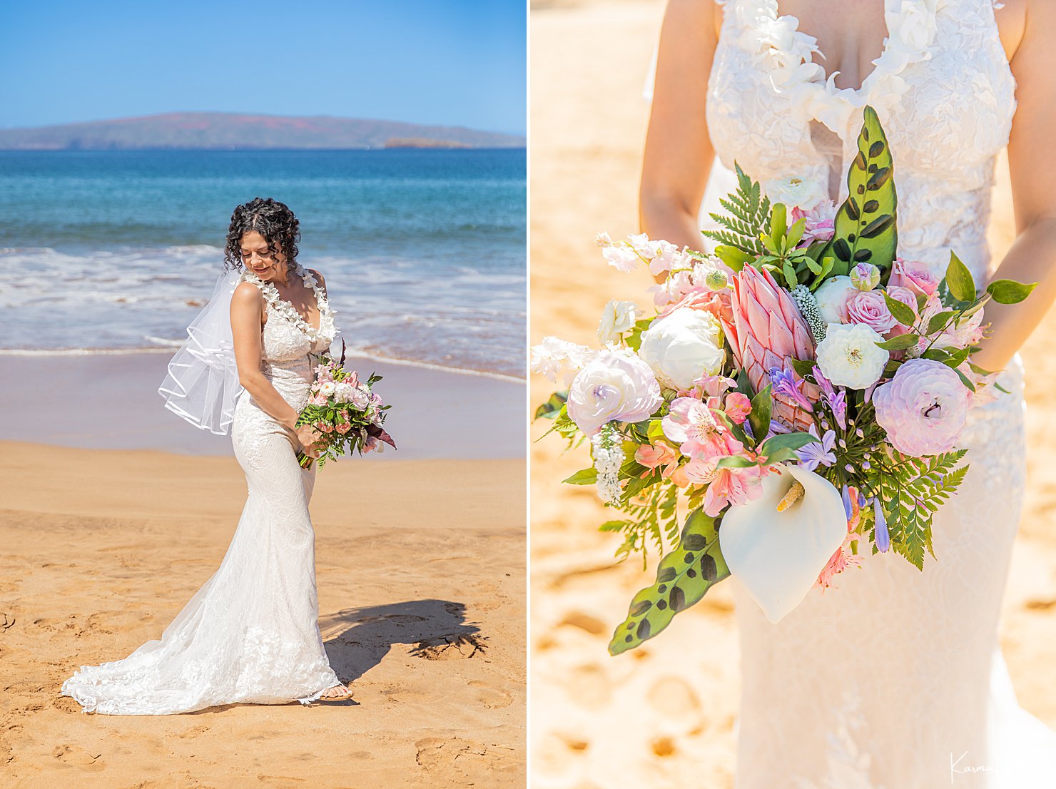Beach Wedding in Maui Bride
