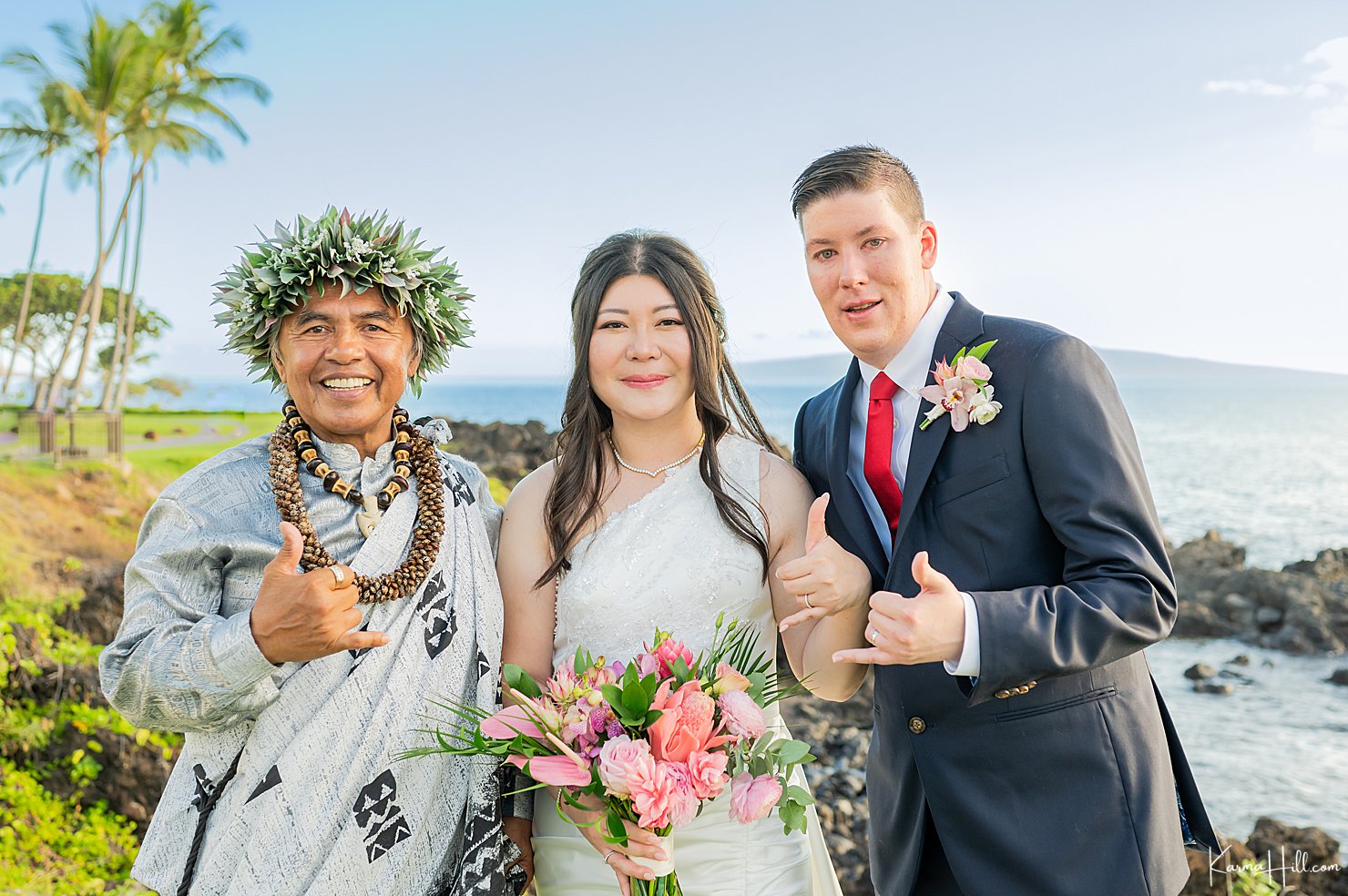 newlyweds in maui 