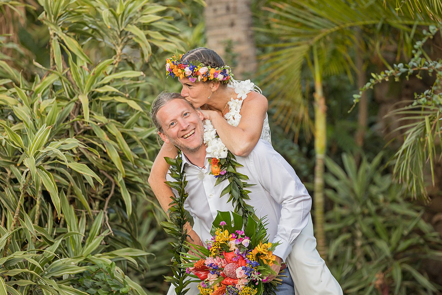 newlyweds in maui 