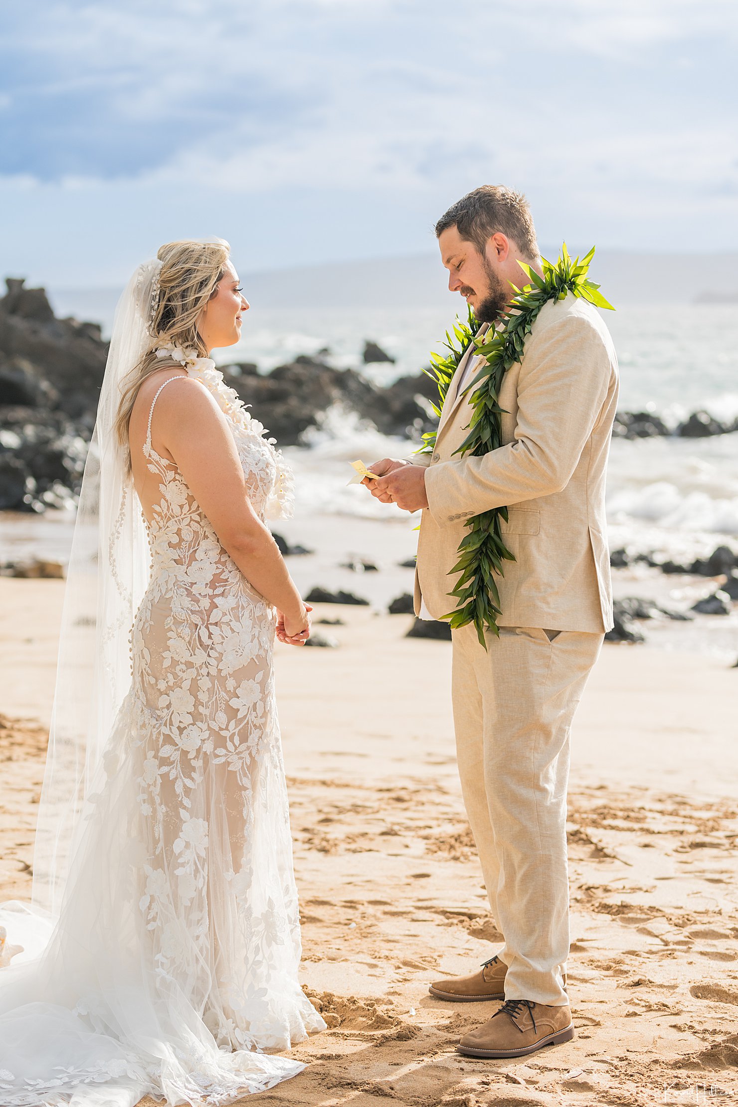 vows on the beach 