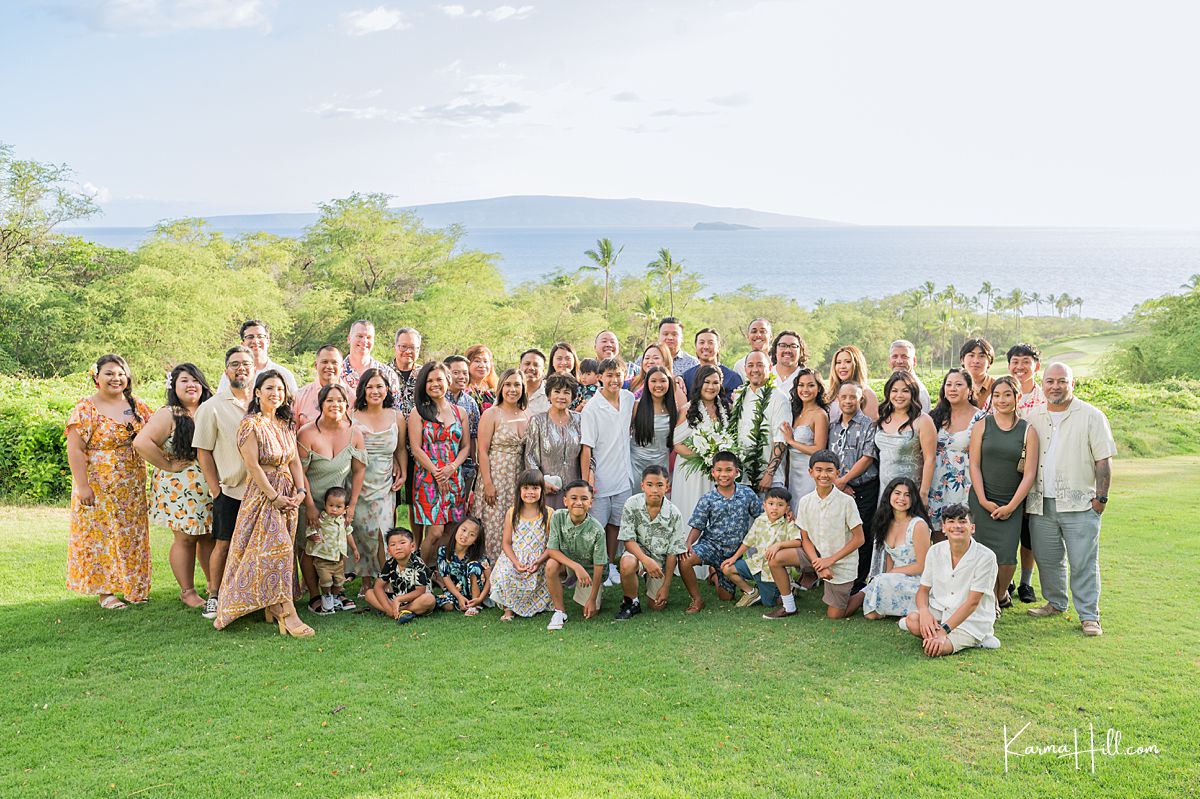 Maui vow renewal group photo