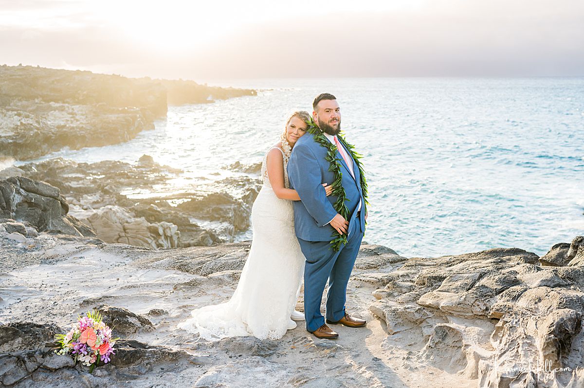 hawaii beach wedding photo