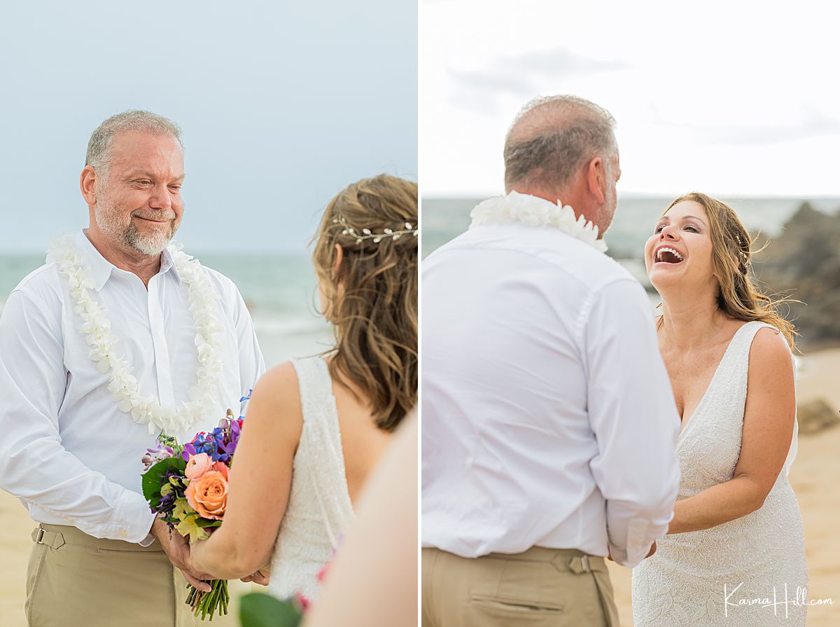 Maui bride and groom