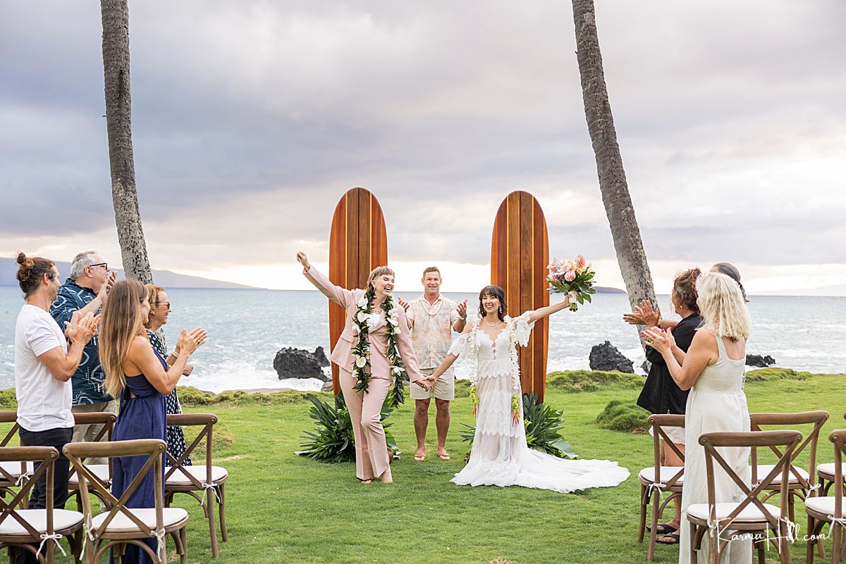 just Maui'd  at The Beach House wedding venue in Maui, Hawaii