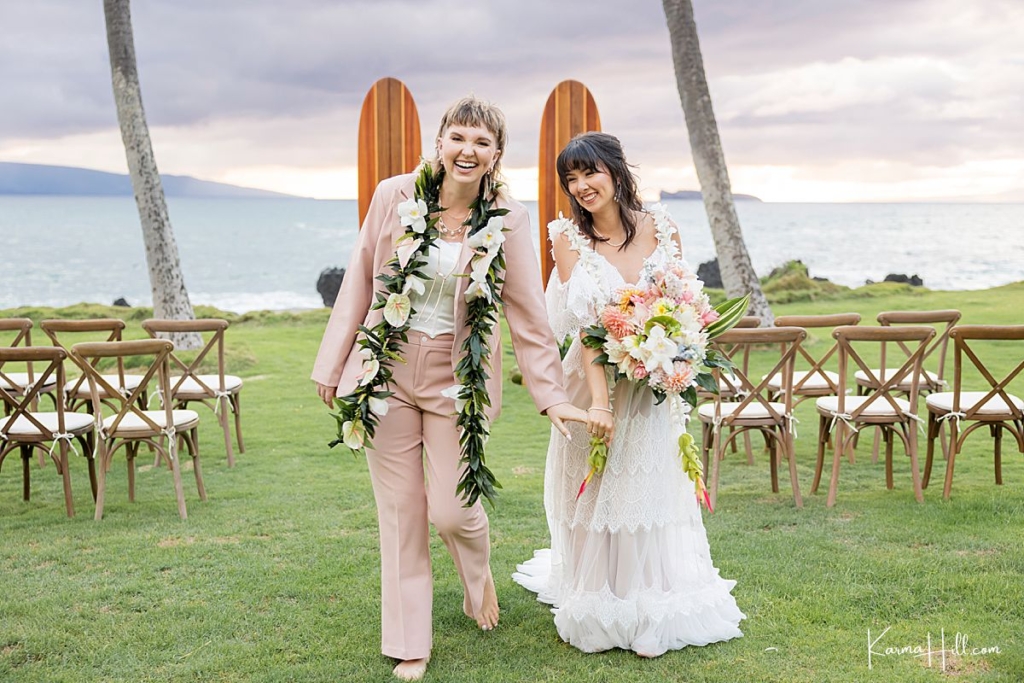 two brides wedding in Hawaii