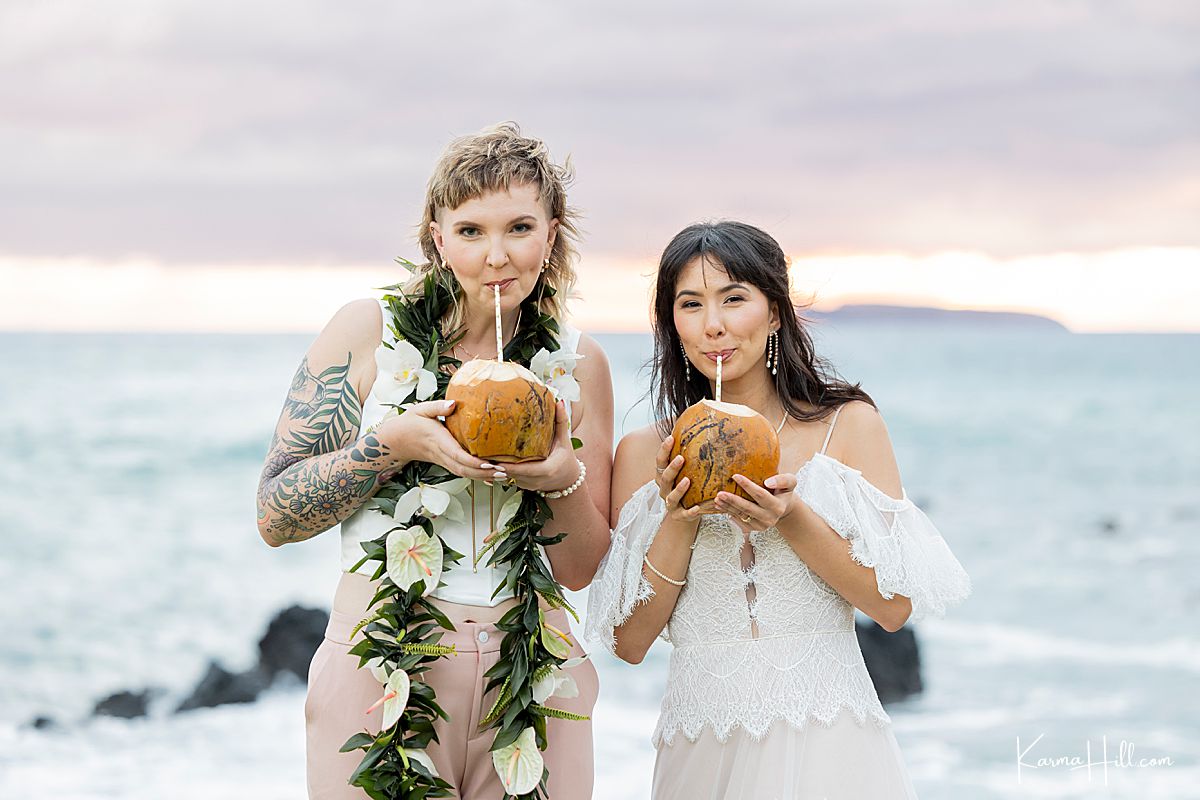 Coconut wedding decor 