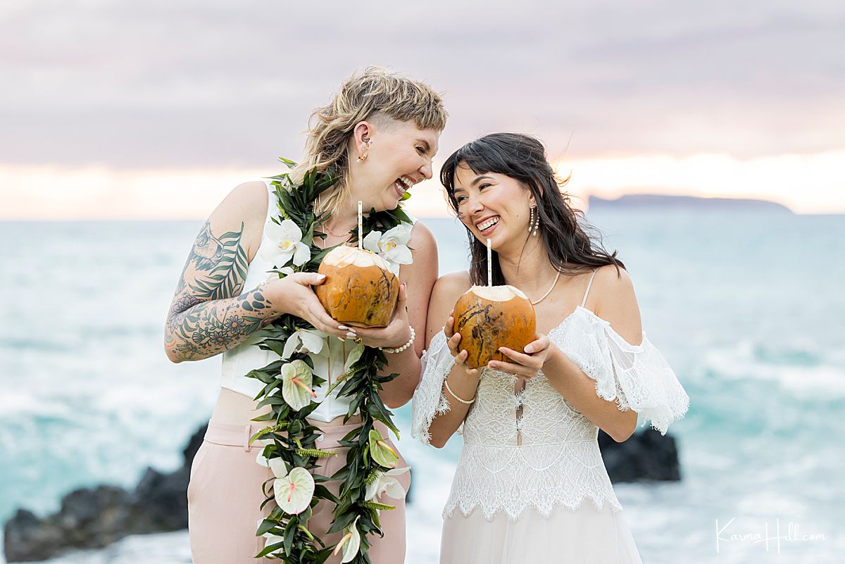 Lesbian wedding in Hawaii