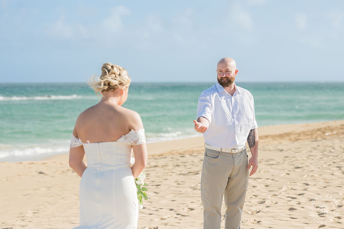 Morning beach wedding