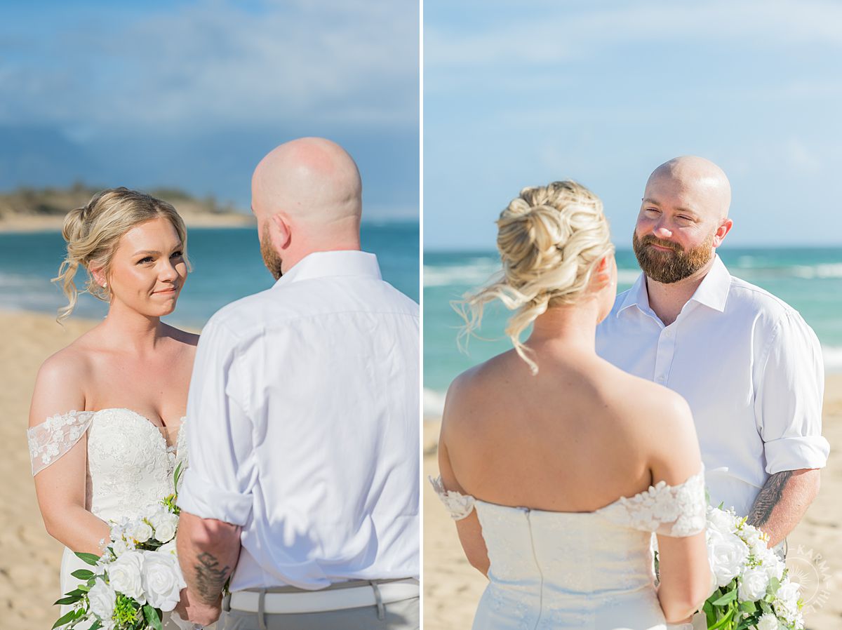 Morning beach wedding