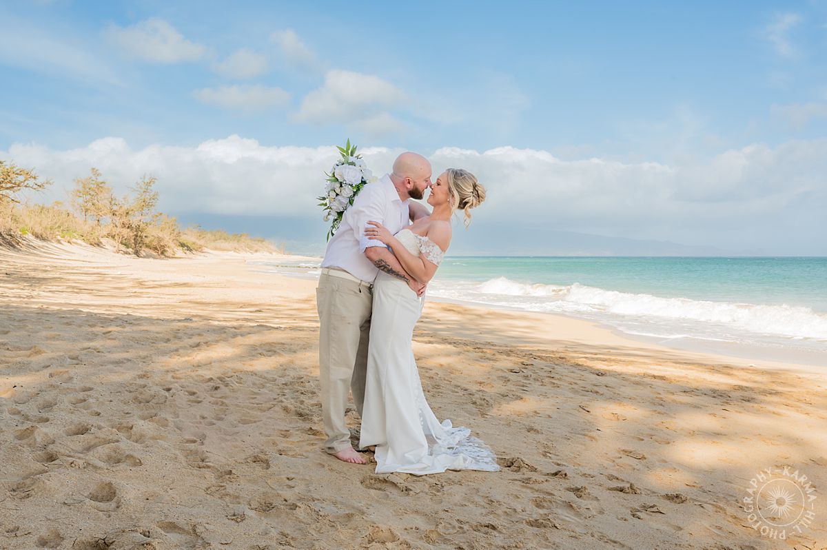 Morning beach wedding