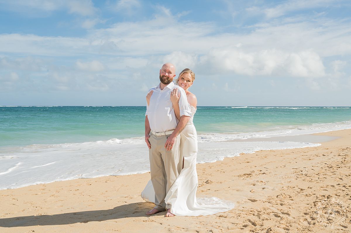 Morning beach wedding